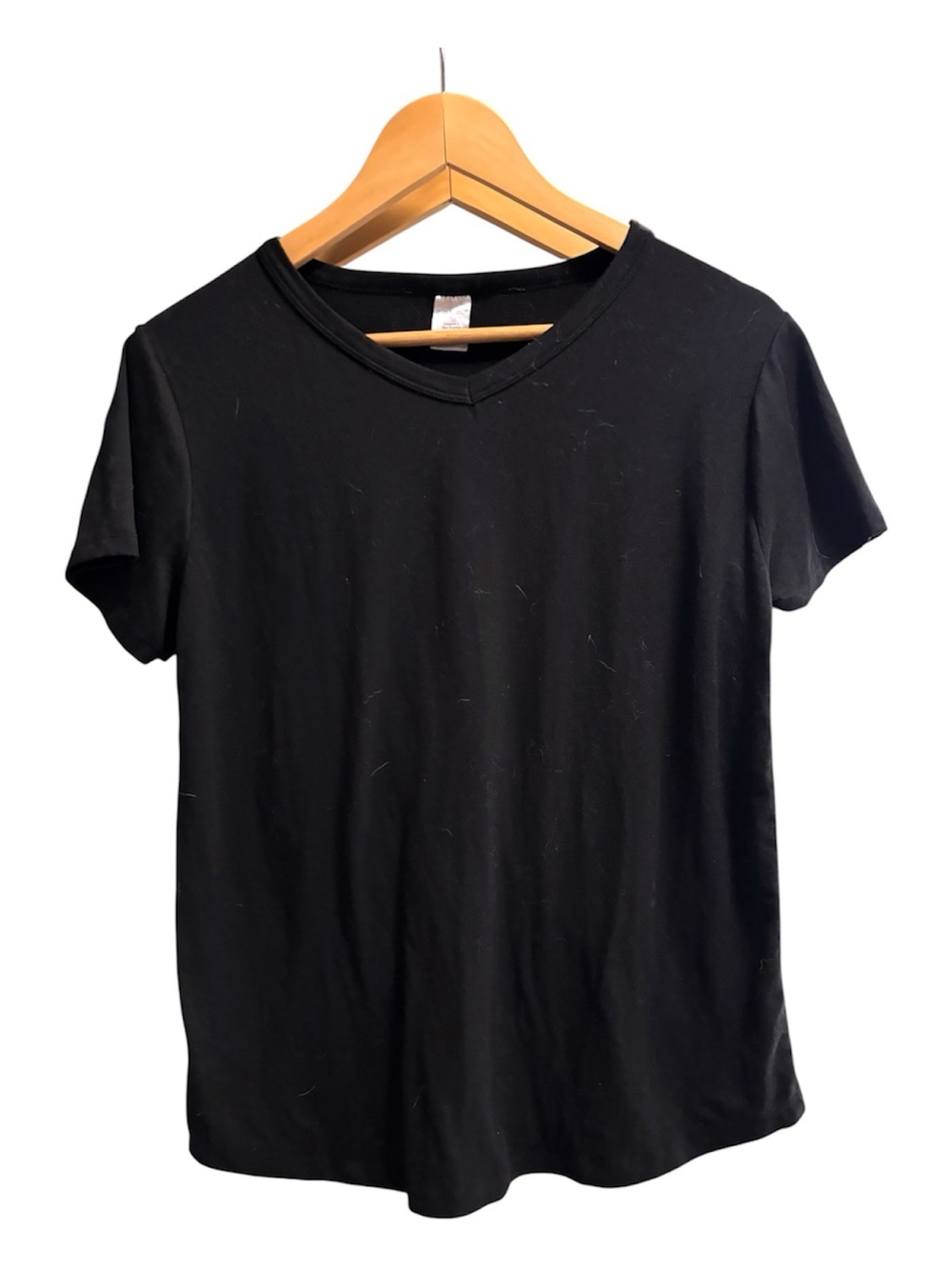 Classic Black V-Neck Short Sleeve Tee